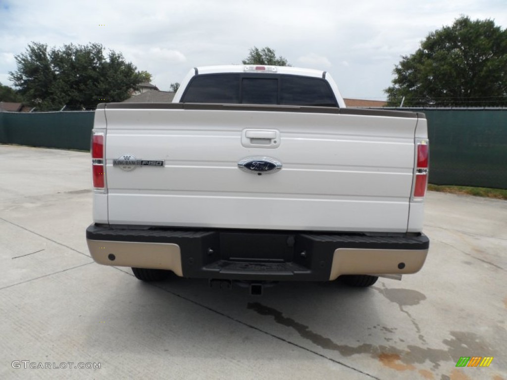 2011 F150 King Ranch SuperCrew - White Platinum Metallic Tri-Coat / Chaparral Leather photo #4