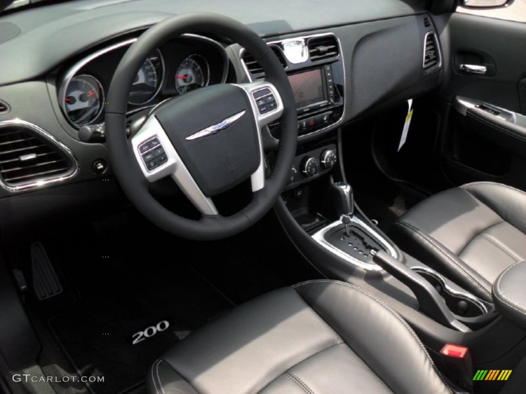Black Interior 2011 Chrysler 200 Limited Convertible Photo #50763360
