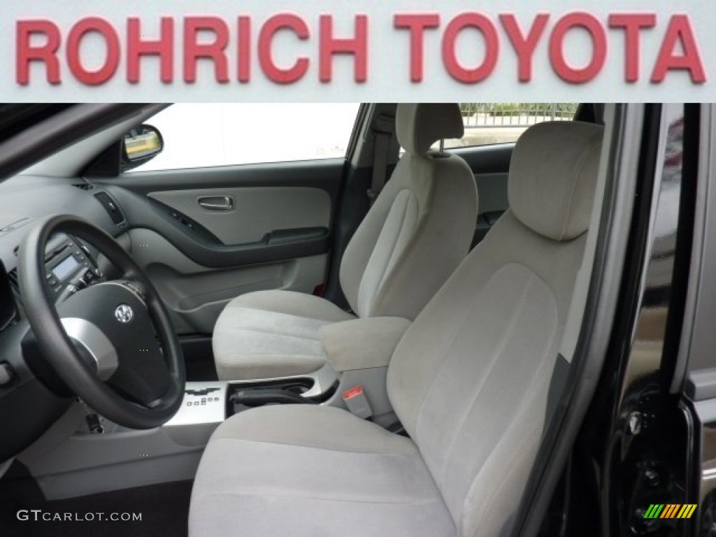 2009 Elantra GLS Sedan - Black Pearl / Gray photo #7