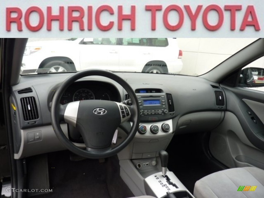 2009 Elantra GLS Sedan - Black Pearl / Gray photo #13