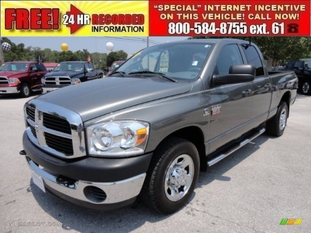 2008 Ram 2500 SXT Quad Cab - Mineral Gray Metallic / Medium Slate Gray photo #1