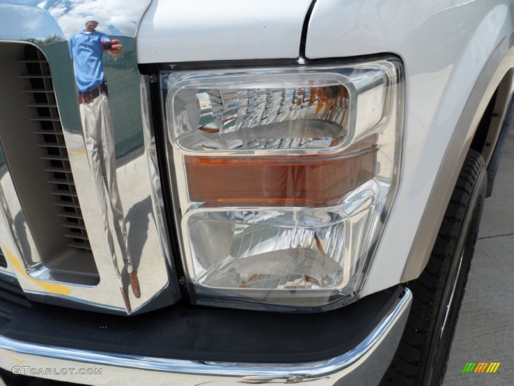 2008 F250 Super Duty Lariat Crew Cab 4x4 - Oxford White / Camel photo #10