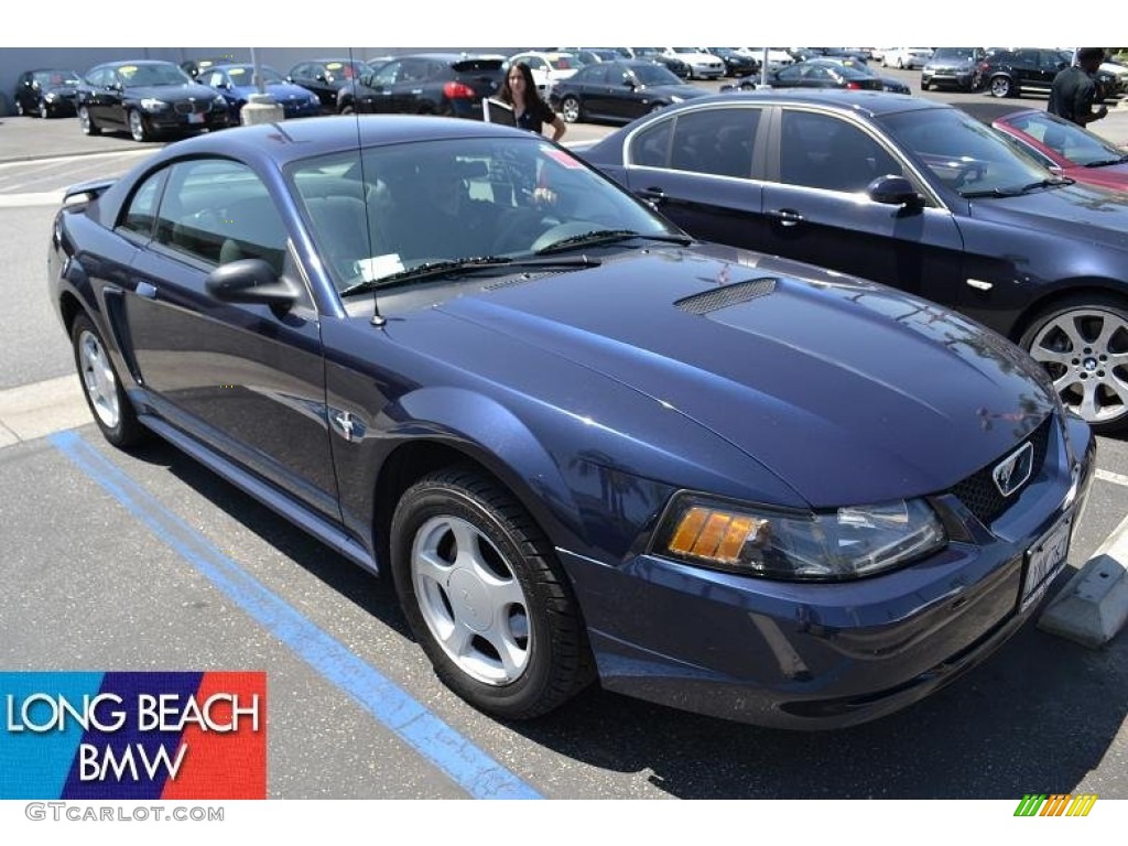 True Blue Metallic Ford Mustang