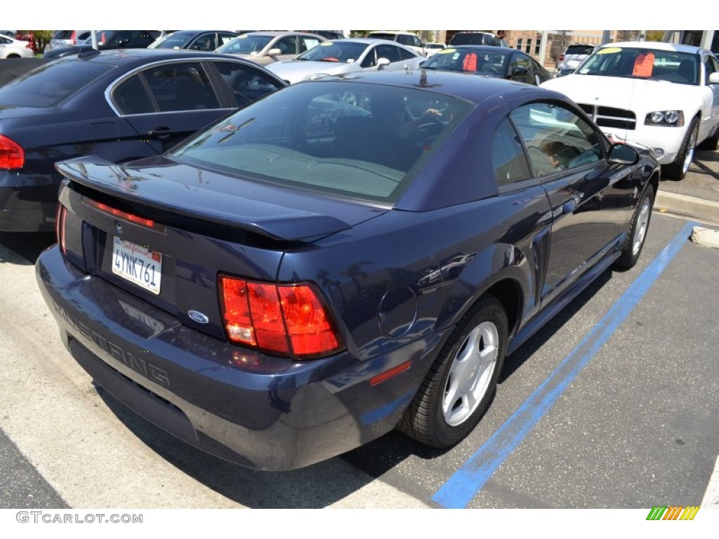 2002 Mustang V6 Coupe - True Blue Metallic / Dark Charcoal photo #3