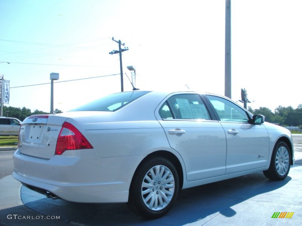 2010 Fusion Hybrid - White Platinum Tri-coat Metallic / Medium Light Stone photo #5