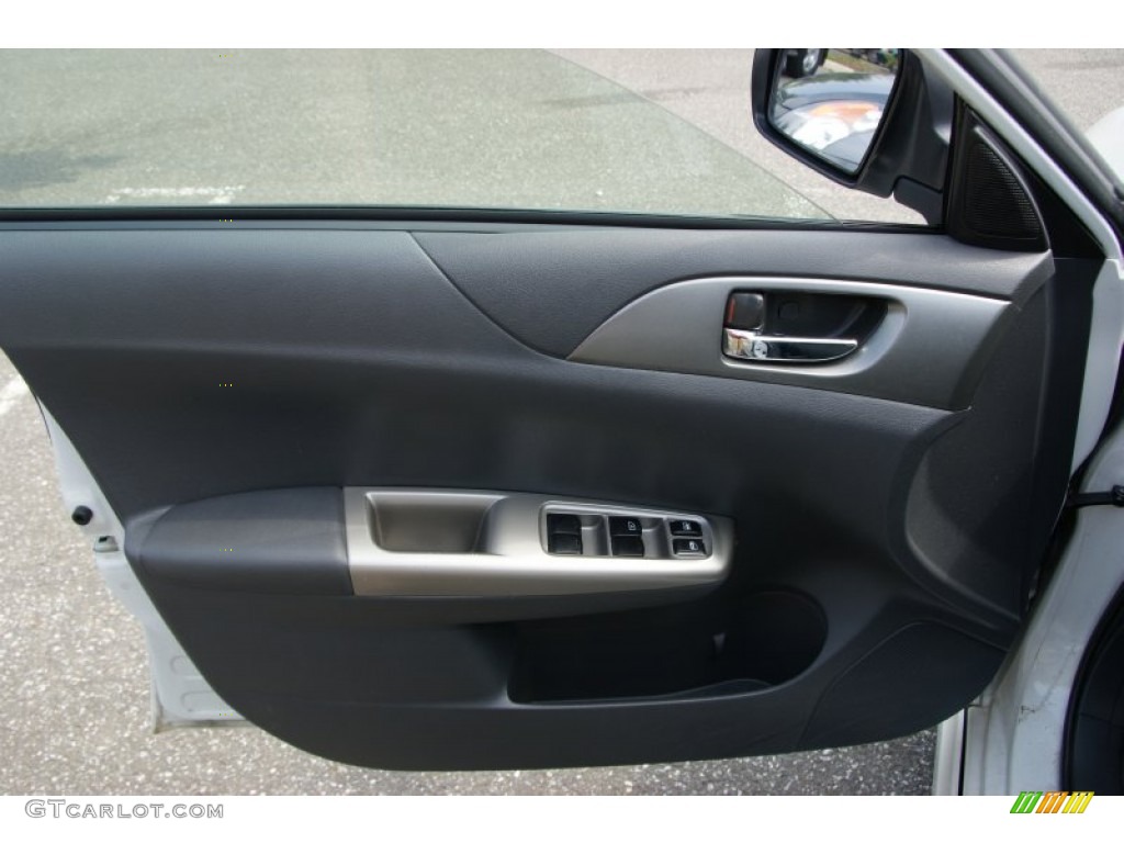 2008 Subaru Impreza WRX Sedan Carbon Black Door Panel Photo #50770908