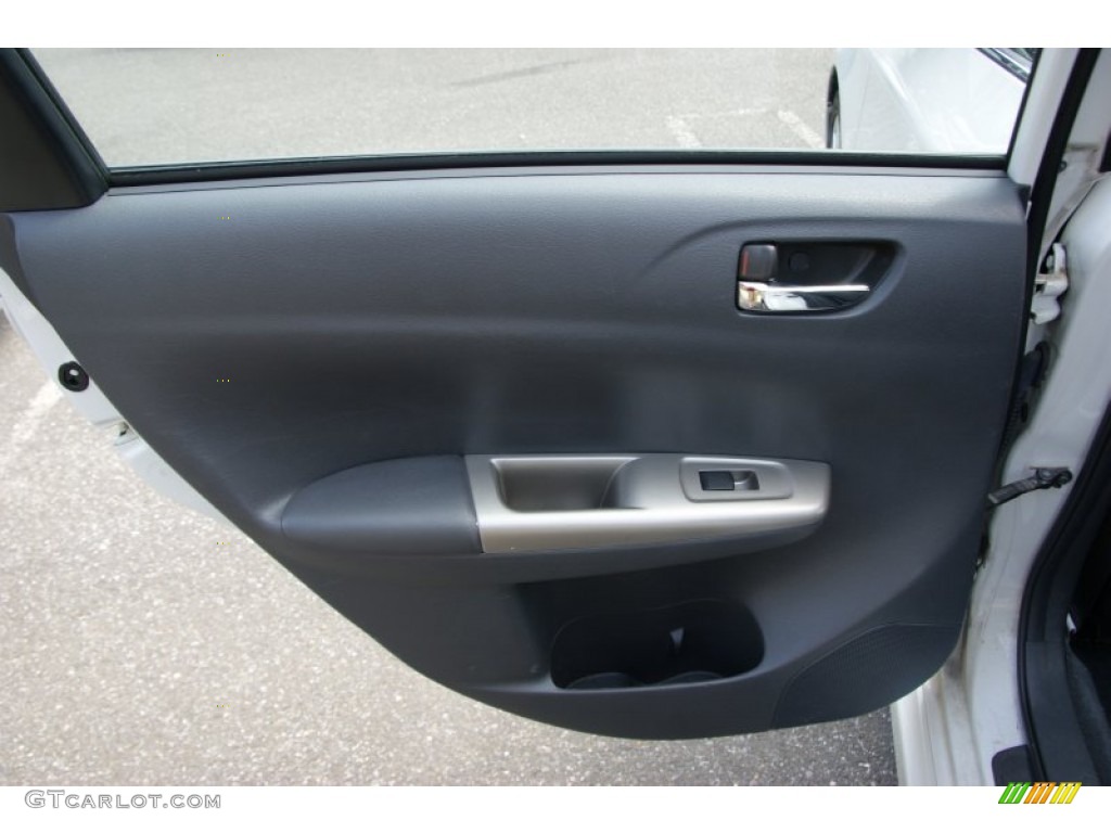 2008 Subaru Impreza WRX Sedan Carbon Black Door Panel Photo #50770953
