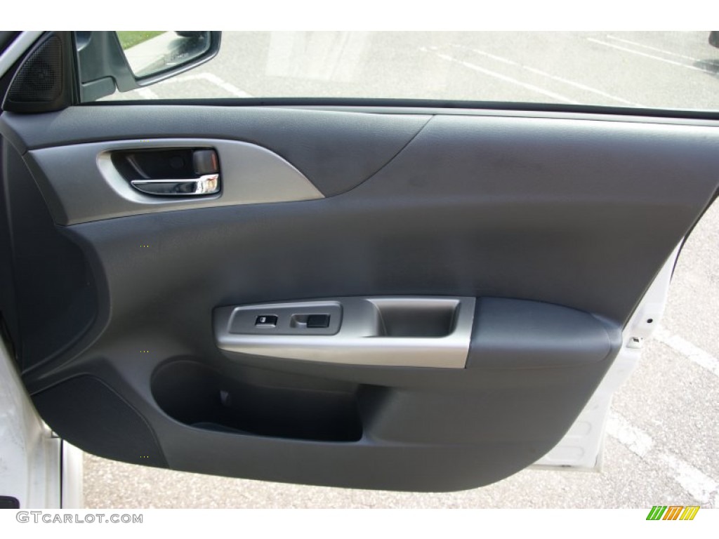 2008 Subaru Impreza WRX Sedan Carbon Black Door Panel Photo #50770992