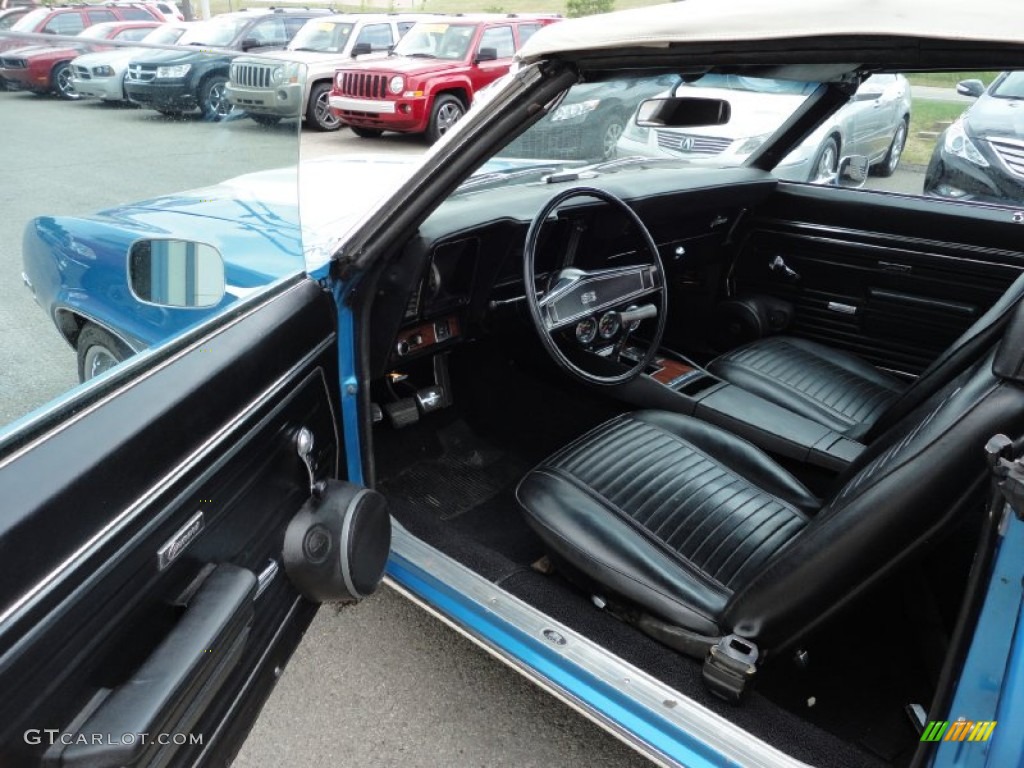 1969 Camaro SS Convertible - Bright Blue Metallic / Black photo #12