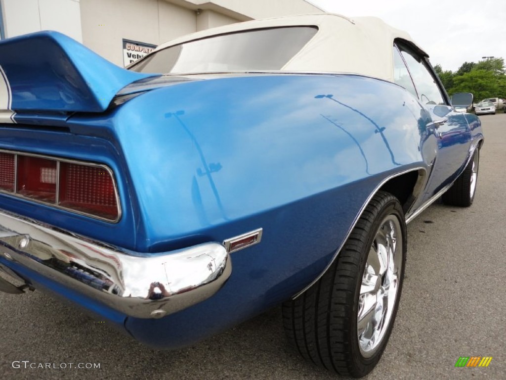 1969 Camaro SS Convertible - Bright Blue Metallic / Black photo #18