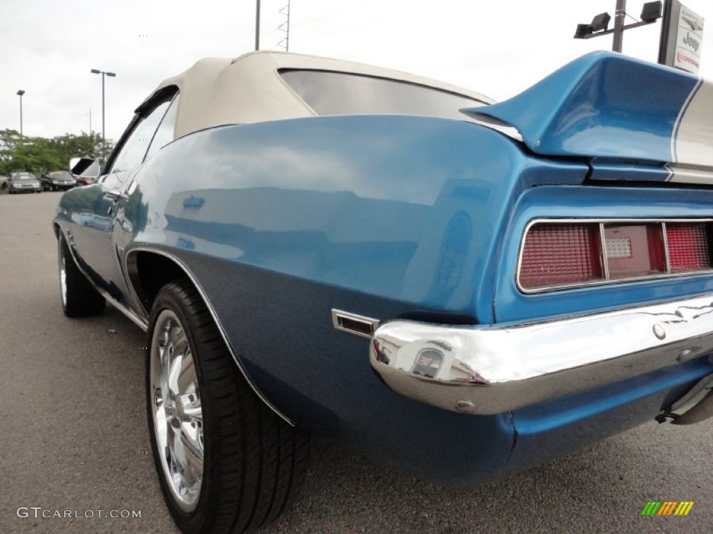 1969 Camaro SS Convertible - Bright Blue Metallic / Black photo #19