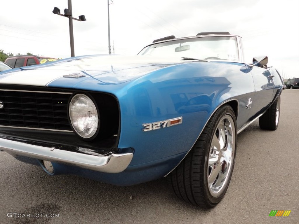 1969 Camaro SS Convertible - Bright Blue Metallic / Black photo #25