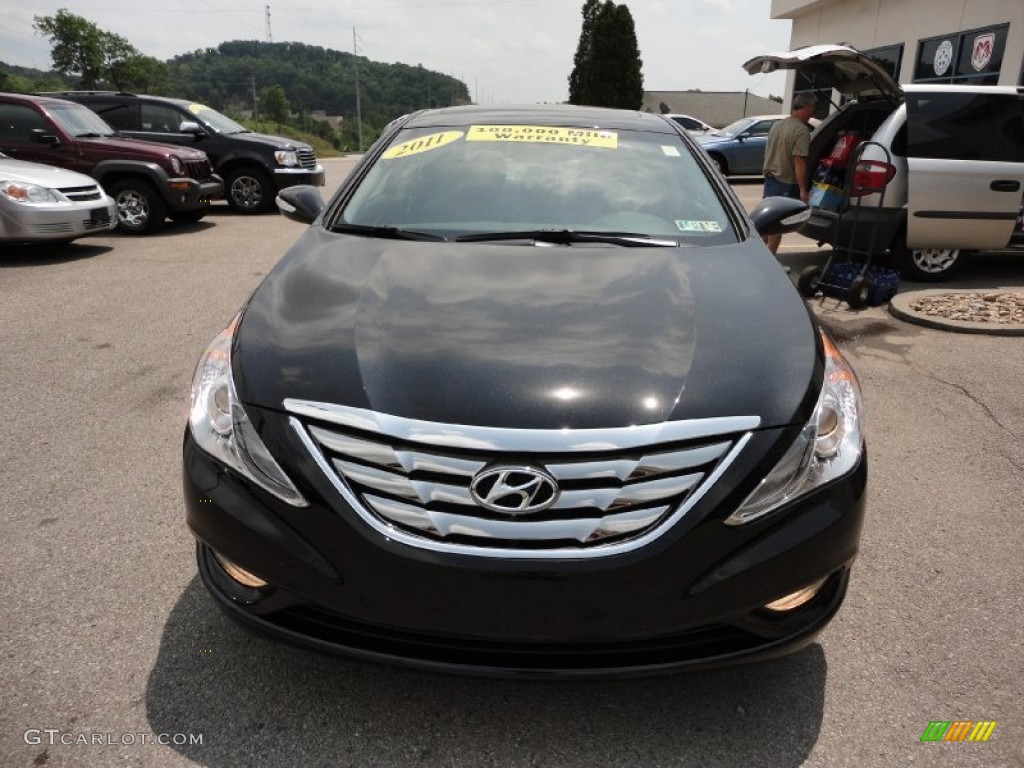 2011 Sonata Limited 2.0T - Midnight Black / Wine photo #3