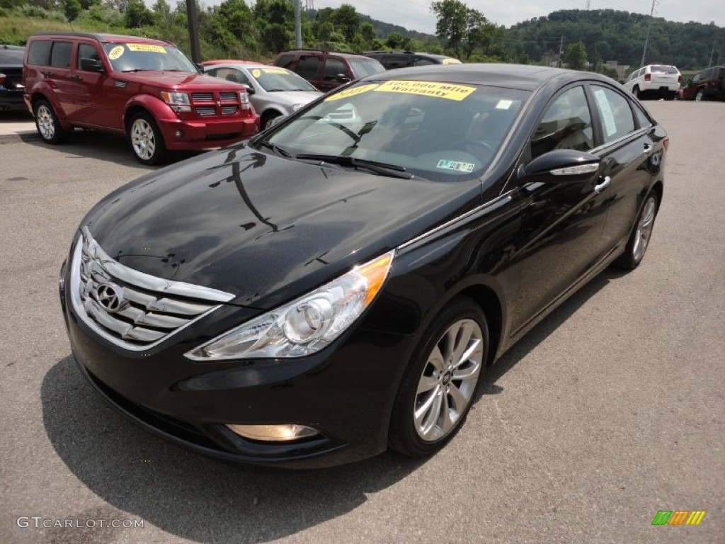 2011 Sonata Limited 2.0T - Midnight Black / Wine photo #4
