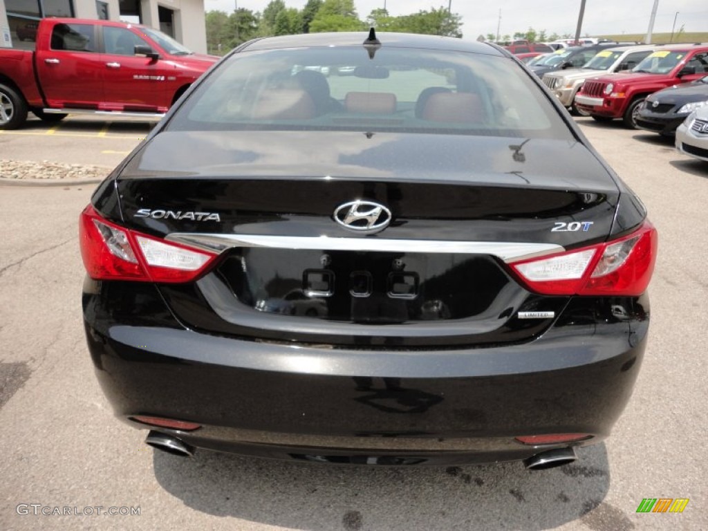 2011 Sonata Limited 2.0T - Midnight Black / Wine photo #7