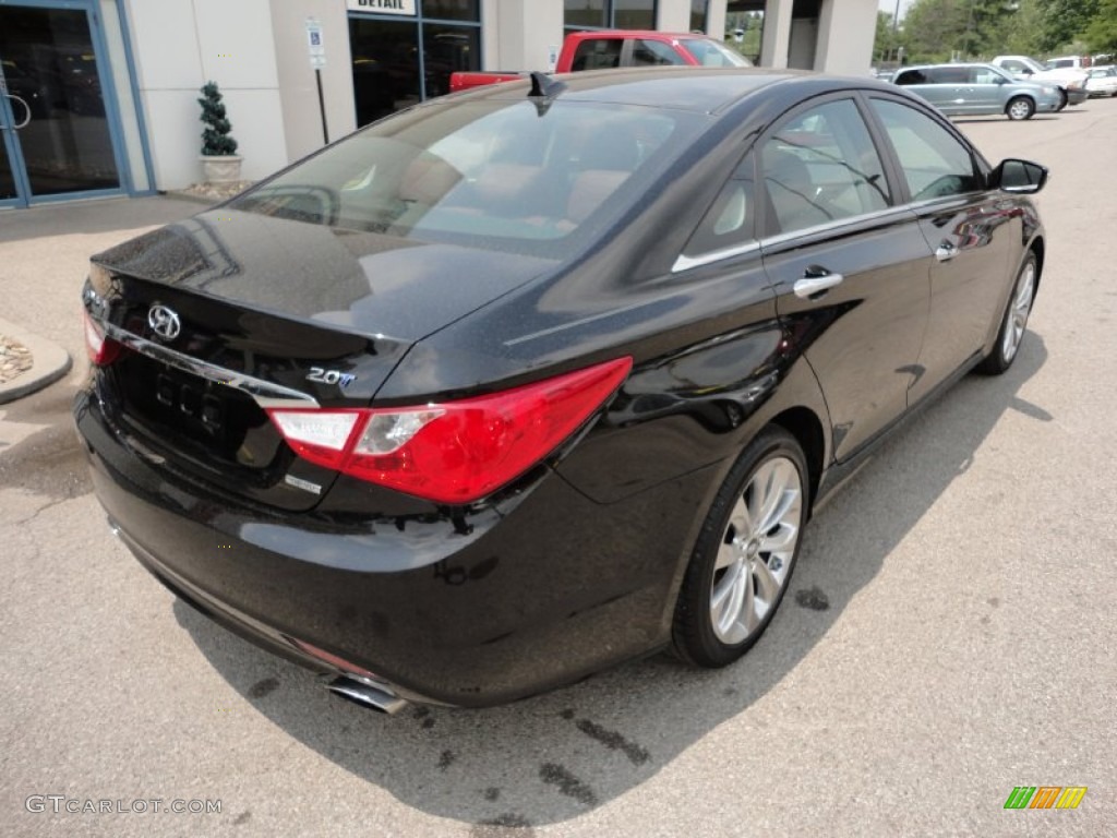 2011 Sonata Limited 2.0T - Midnight Black / Wine photo #8