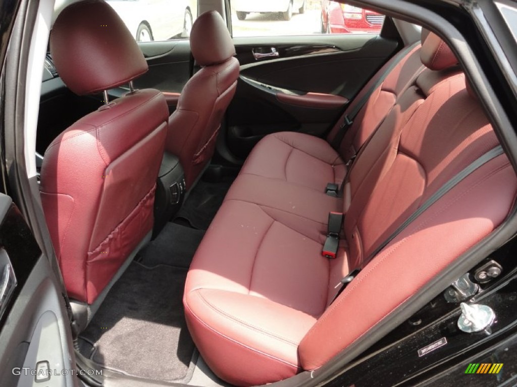 2011 Sonata Limited 2.0T - Midnight Black / Wine photo #15
