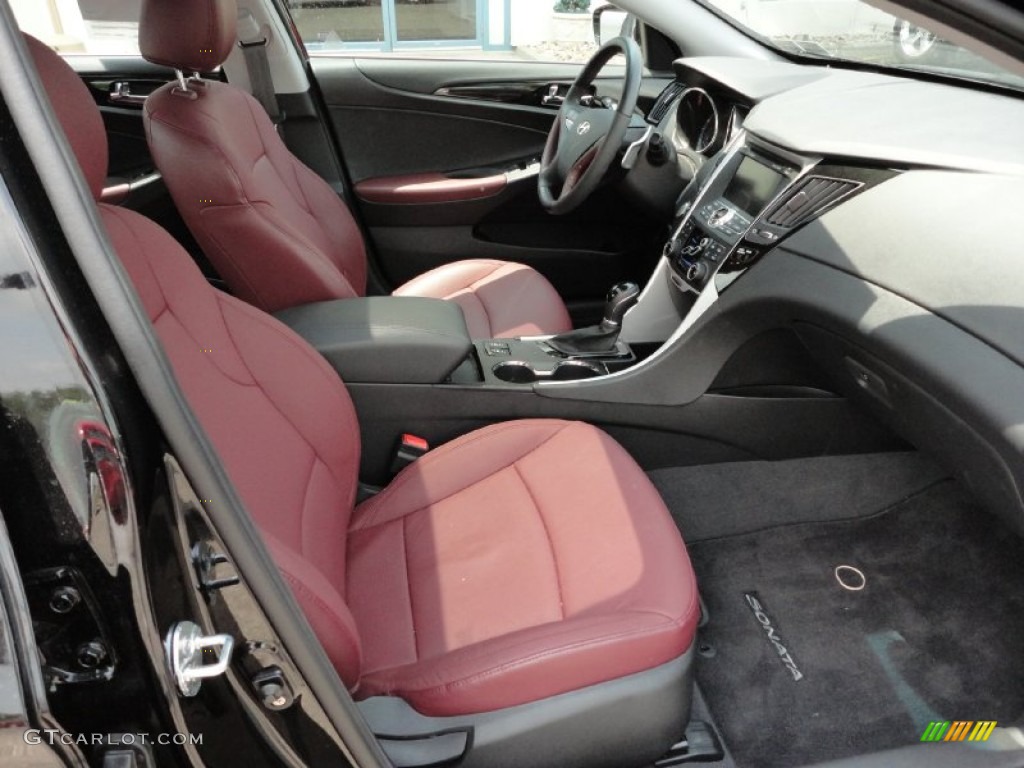 2011 Sonata Limited 2.0T - Midnight Black / Wine photo #17