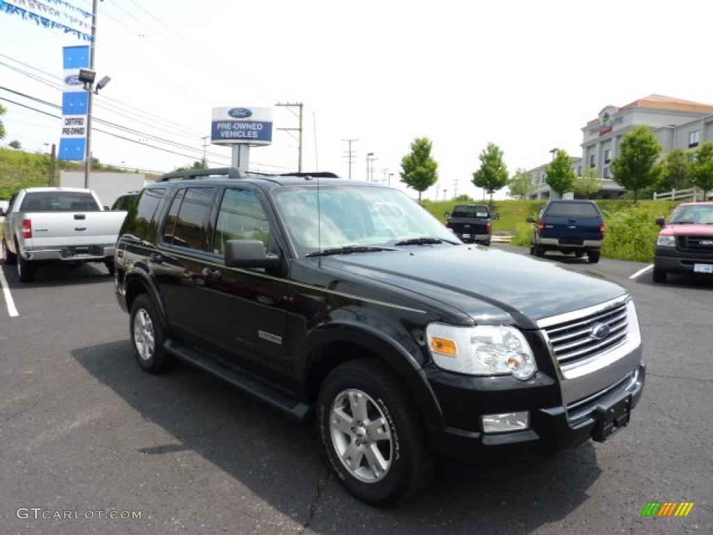 2008 Explorer XLT 4x4 - Black / Camel photo #1