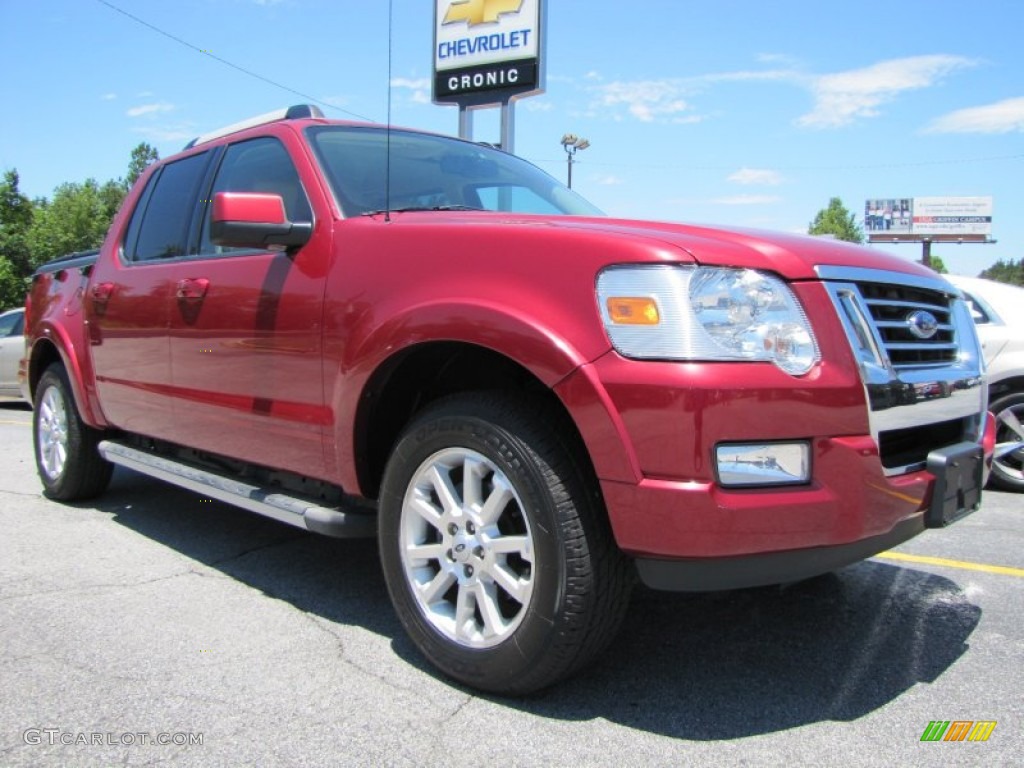 2007 Explorer Sport Trac Limited - Red Fire / Camel photo #1