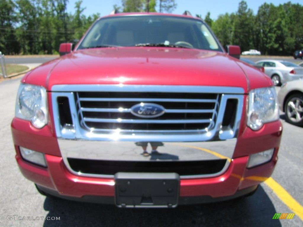 2007 Explorer Sport Trac Limited - Red Fire / Camel photo #2