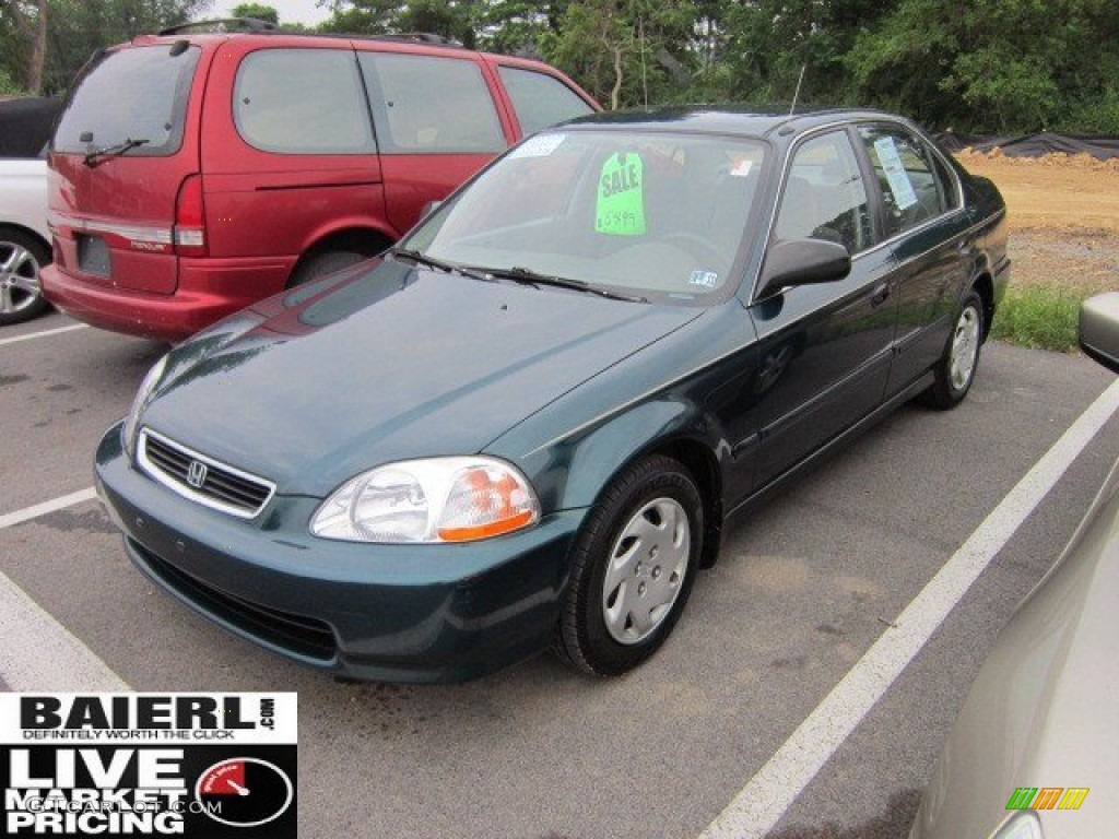 1997 Cypress Green Metallic Honda Civic LX Sedan 50768599 Photo 3
