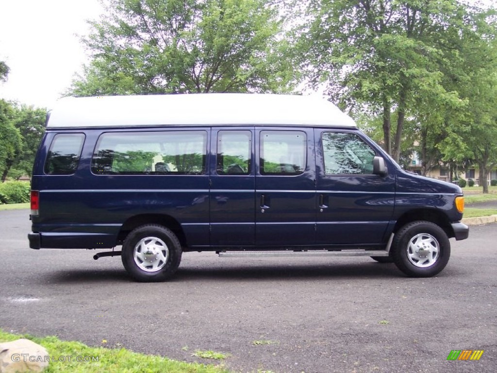 True Blue Metallic 2006 Ford E Series Van E250 Passenger Commercial Exterior Photo #50778507