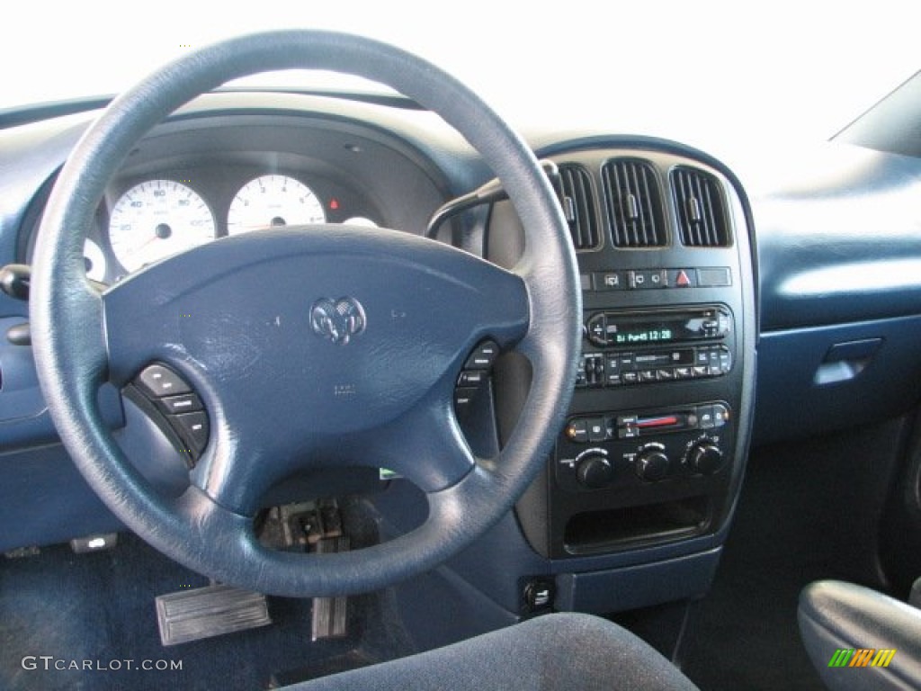 2003 Dodge Grand Caravan Sport Navy Blue Dashboard Photo #50780025