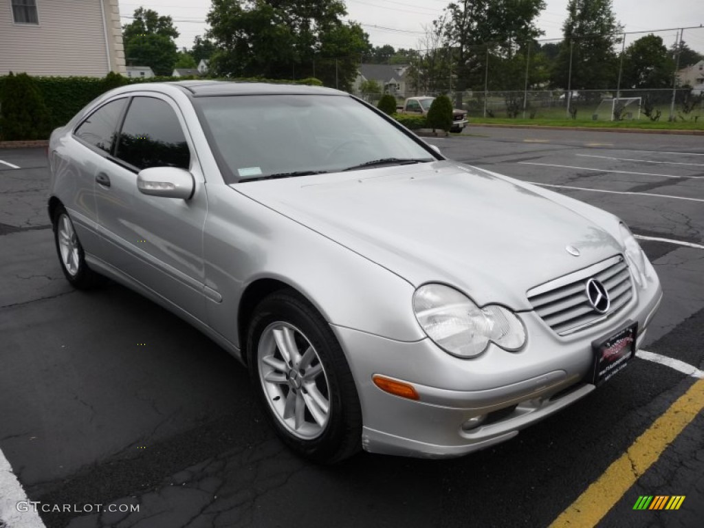 2002 C 230 Kompressor Coupe - Brilliant Silver Metallic / Charcoal photo #1