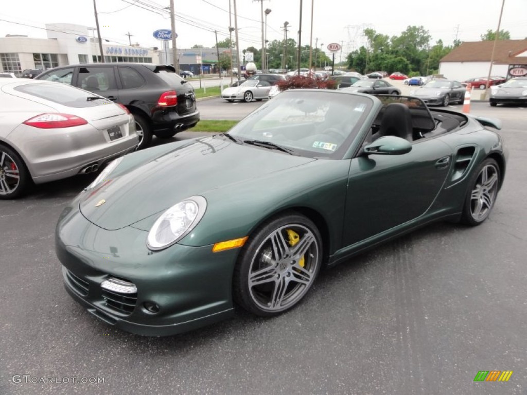 Malachite Green Metallic 2008 Porsche 911 Turbo Cabriolet Exterior Photo #50784825