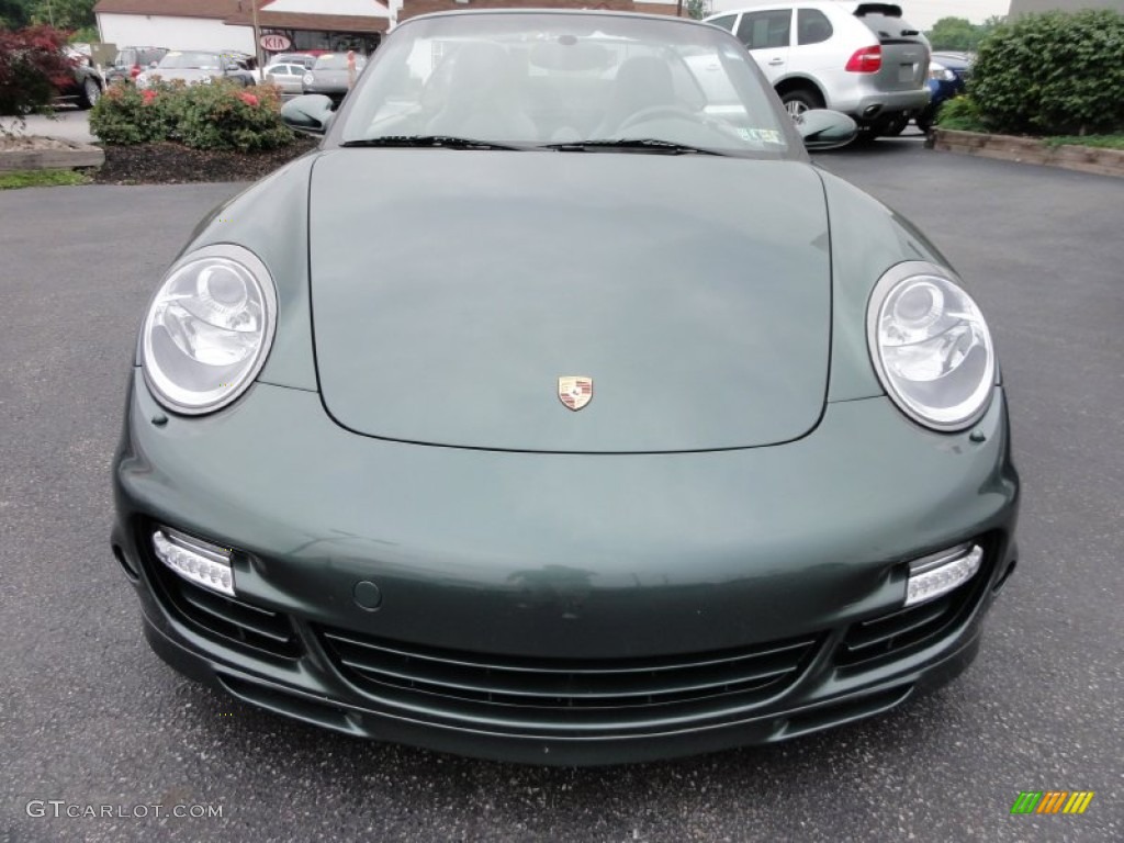 2008 911 Turbo Cabriolet - Malachite Green Metallic / Black photo #3