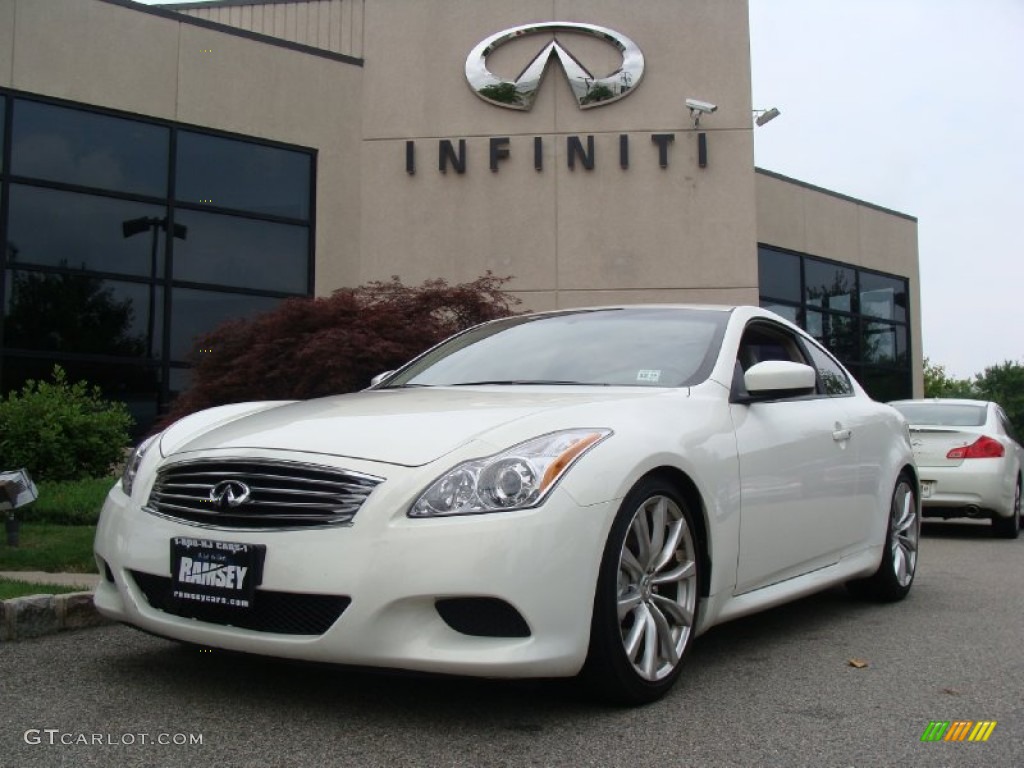 2009 G 37 S Sport Coupe - Moonlight White / Stone photo #1