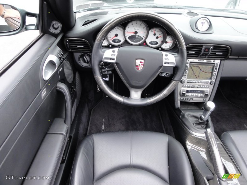 2008 Porsche 911 Turbo Cabriolet Black Dashboard Photo #50785287