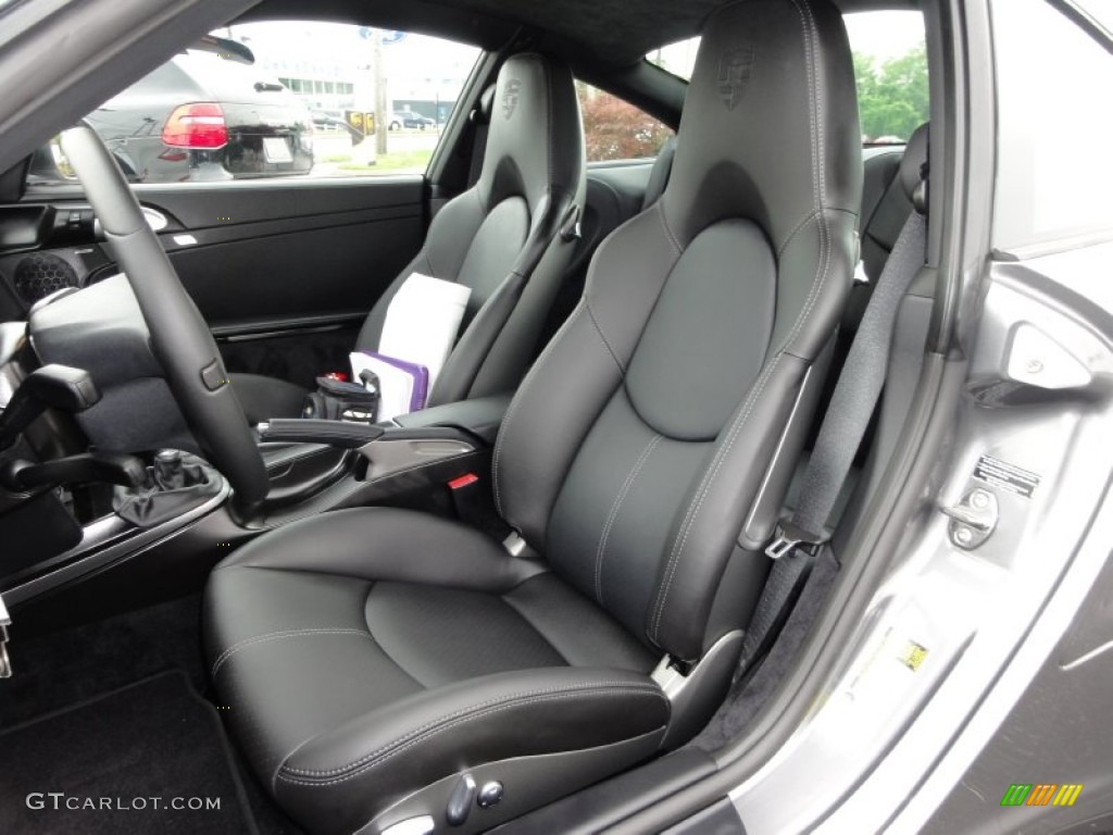 2011 911 Turbo Coupe - Meteor Grey Metallic / Black photo #16