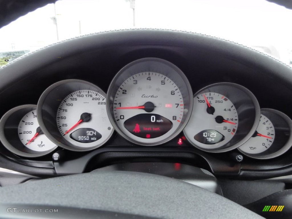 2011 911 Turbo Coupe - Meteor Grey Metallic / Black photo #36