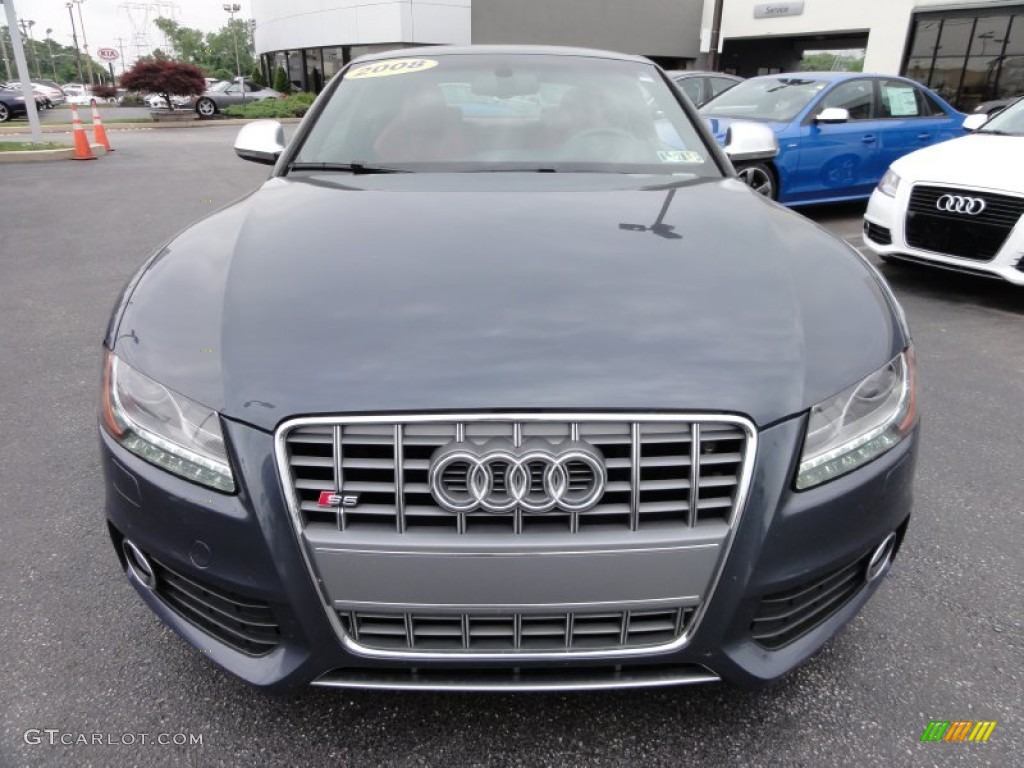 2008 S5 4.2 quattro - Meteor Grey Pearl Effect / Magma Red photo #3