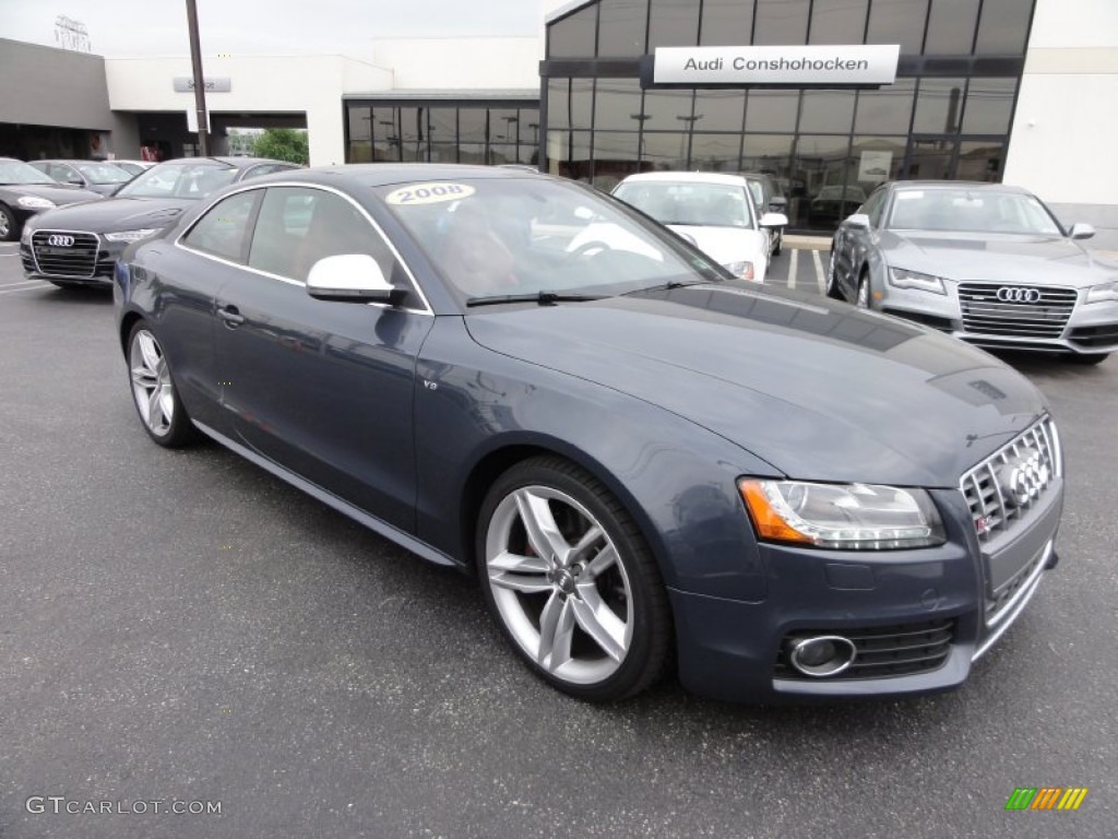 2008 S5 4.2 quattro - Meteor Grey Pearl Effect / Magma Red photo #4