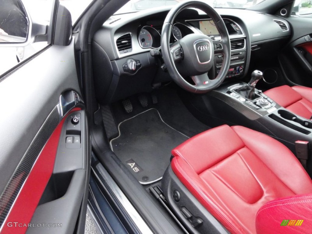 Magma Red Interior 2008 Audi S5 4.2 quattro Photo #50787399