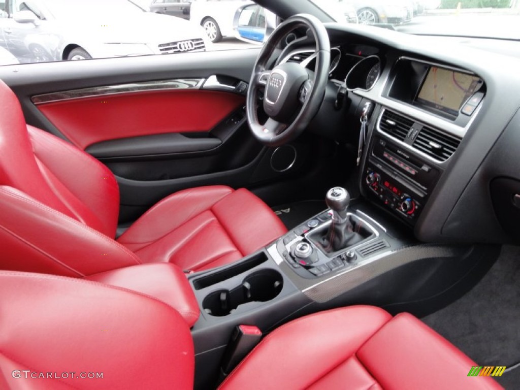 Magma Red Interior 2008 Audi S5 4.2 quattro Photo #50787495