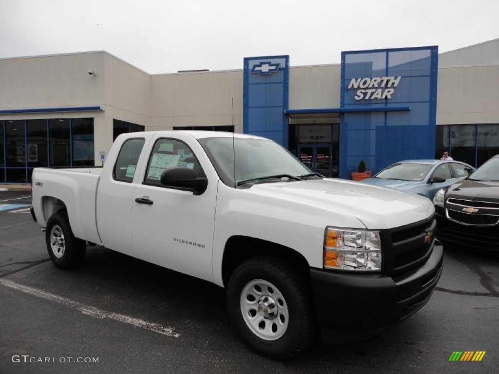 2011 Silverado 1500 Extended Cab 4x4 - Summit White / Dark Titanium photo #1