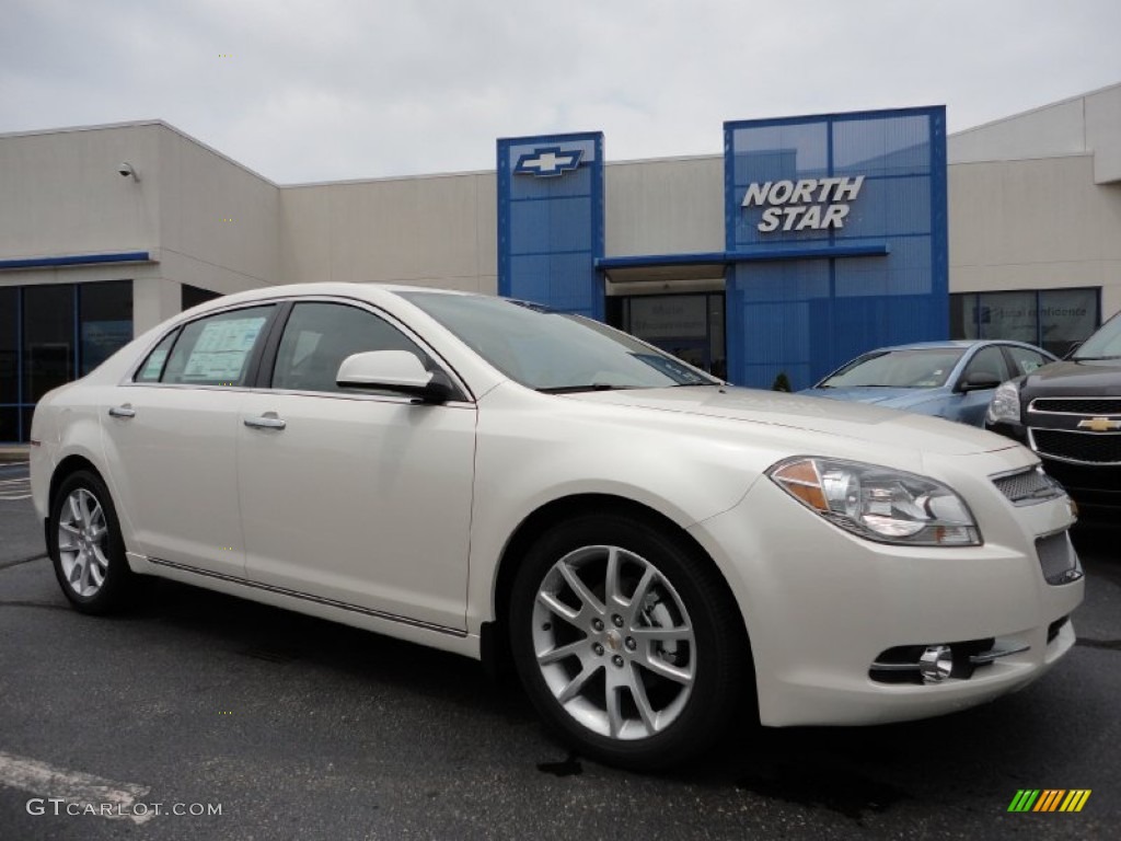 2011 Malibu LTZ - White Diamond Tricoat / Cocoa/Cashmere photo #1