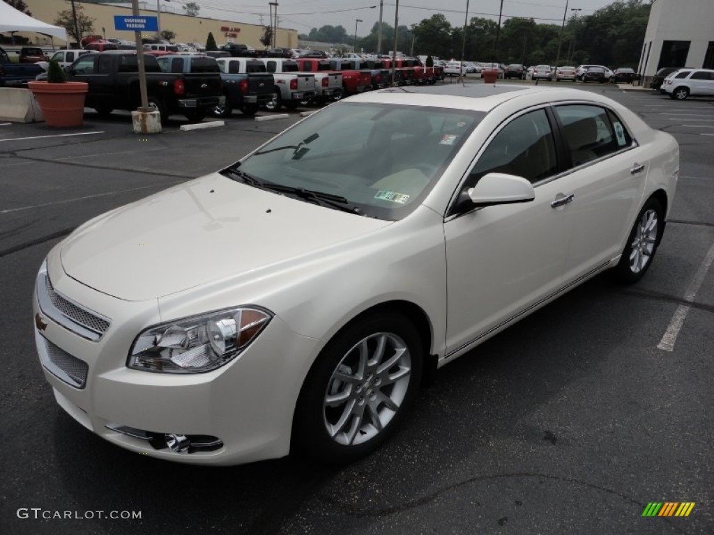 2011 Malibu LTZ - White Diamond Tricoat / Cocoa/Cashmere photo #3