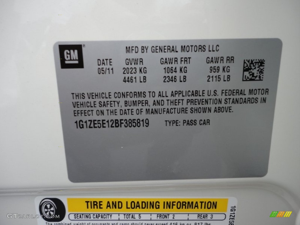 2011 Malibu LTZ - White Diamond Tricoat / Cocoa/Cashmere photo #20