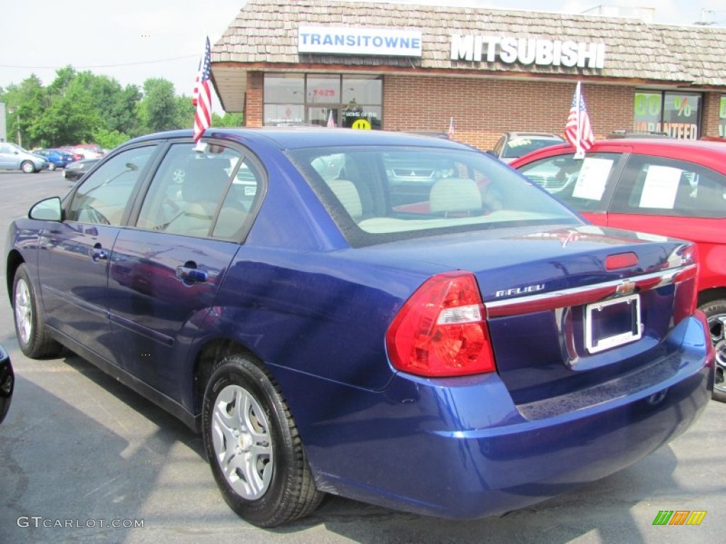 2007 Malibu LS Sedan - Dark Blue Metallic / Titanium Gray photo #6