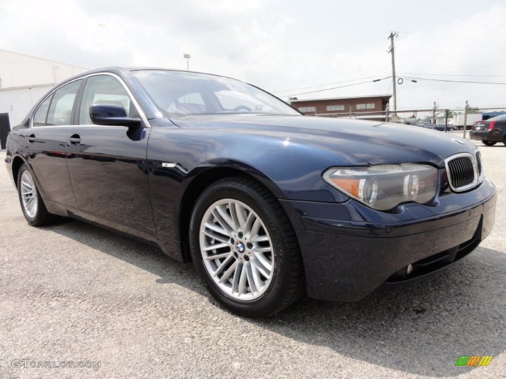 2003 7 Series 745i Sedan - Orient Blue Metallic / Dark Beige/Beige III photo #5