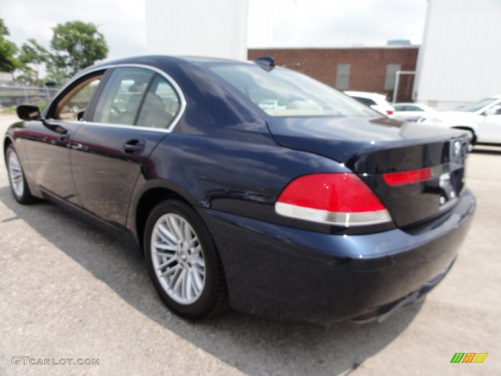 2003 7 Series 745i Sedan - Orient Blue Metallic / Dark Beige/Beige III photo #10