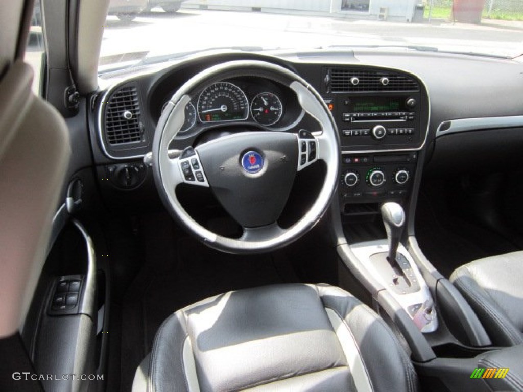 Black/Parchment Interior 2008 Saab 9-3 Aero Sport Sedan Photo #50793960