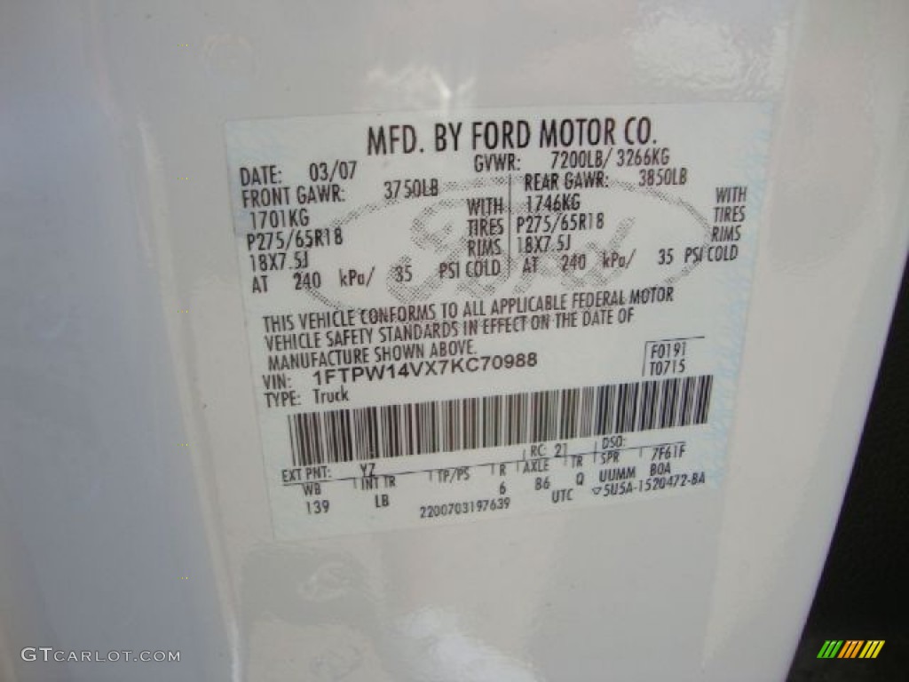 2007 F150 FX4 SuperCrew 4x4 - Oxford White / Medium Flint photo #41
