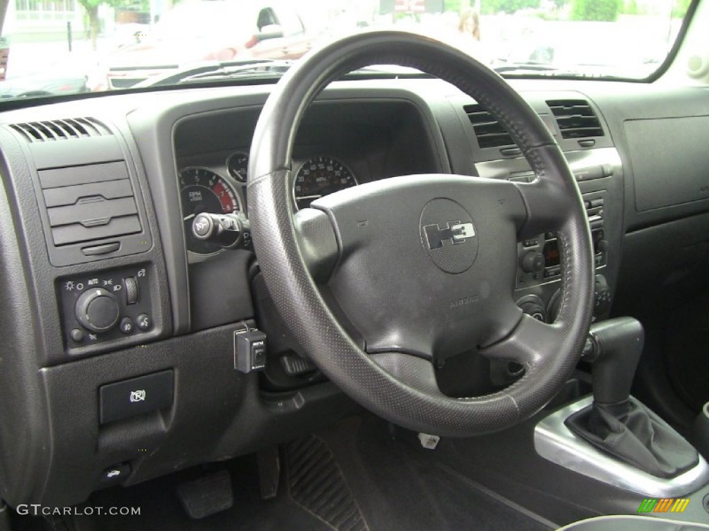 2009 Hummer H3 T Ebony/Pewter Steering Wheel Photo #50794599
