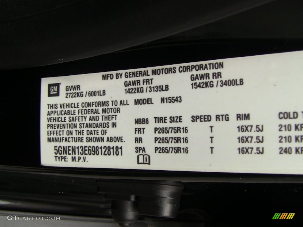 2009 Hummer H3 T Info Tag Photo #50794689